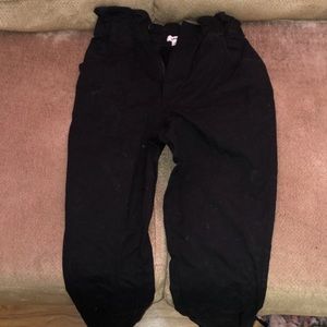 Black ruched top pants